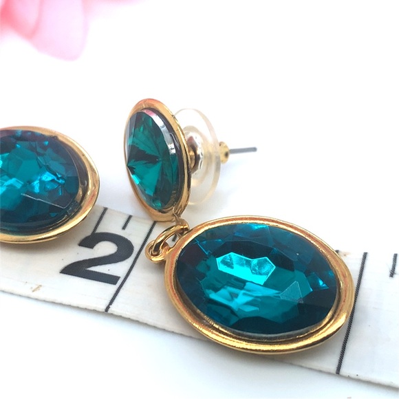 2/$14 Teal Drop Earrings - Picture 9 of 9